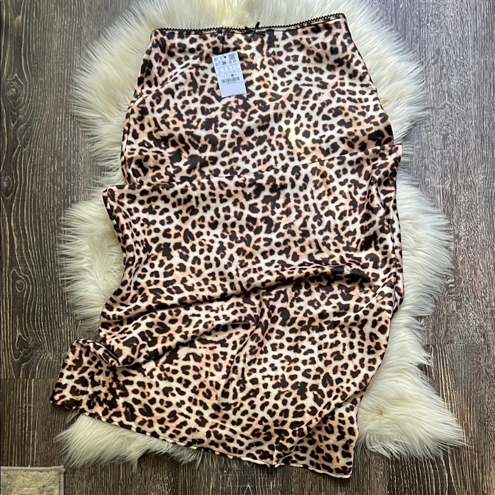Stradivarius Leopard Skirt